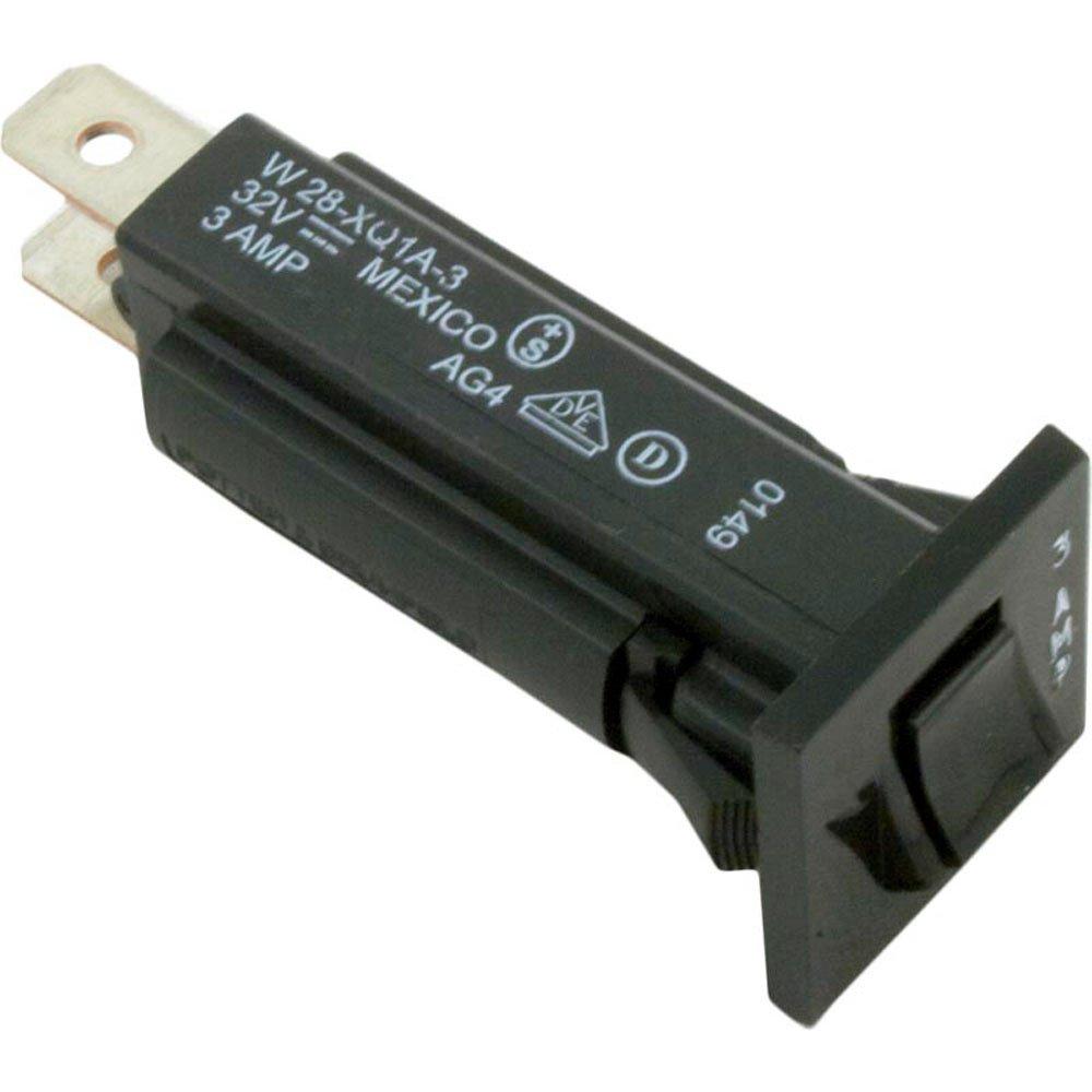 Potter & Brum Circuit Breaker, P and B, 3A 115v, Push Thru