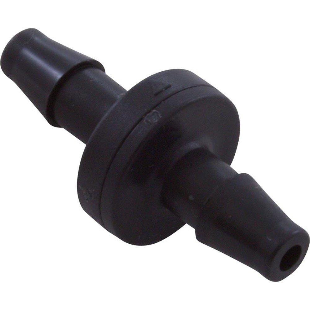 AquaSunOzone Check Valve, Ozone, AquaSunOzone, 1/4" Barb Kynar, Black