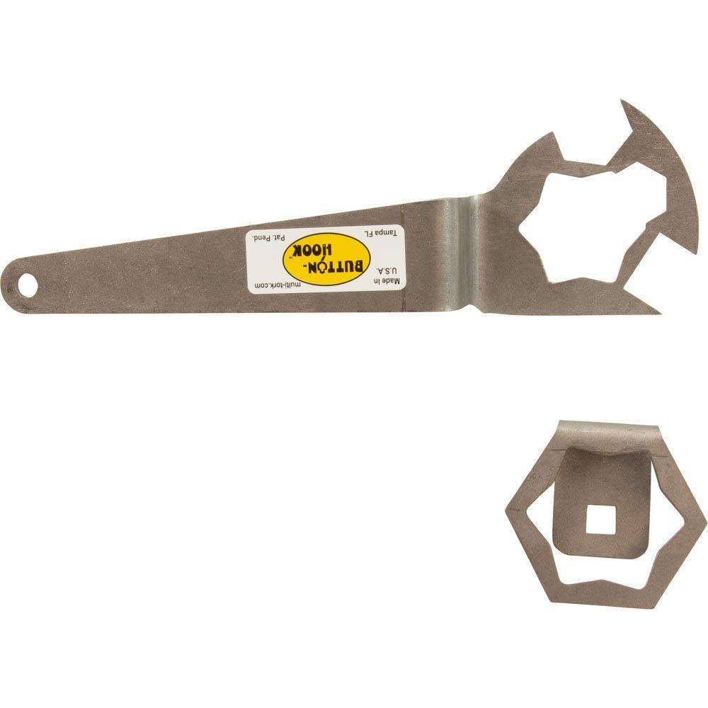 Multi-Tork Tool, Button-Hook Kit, Wrench & 3/8" Drive Socket, SS