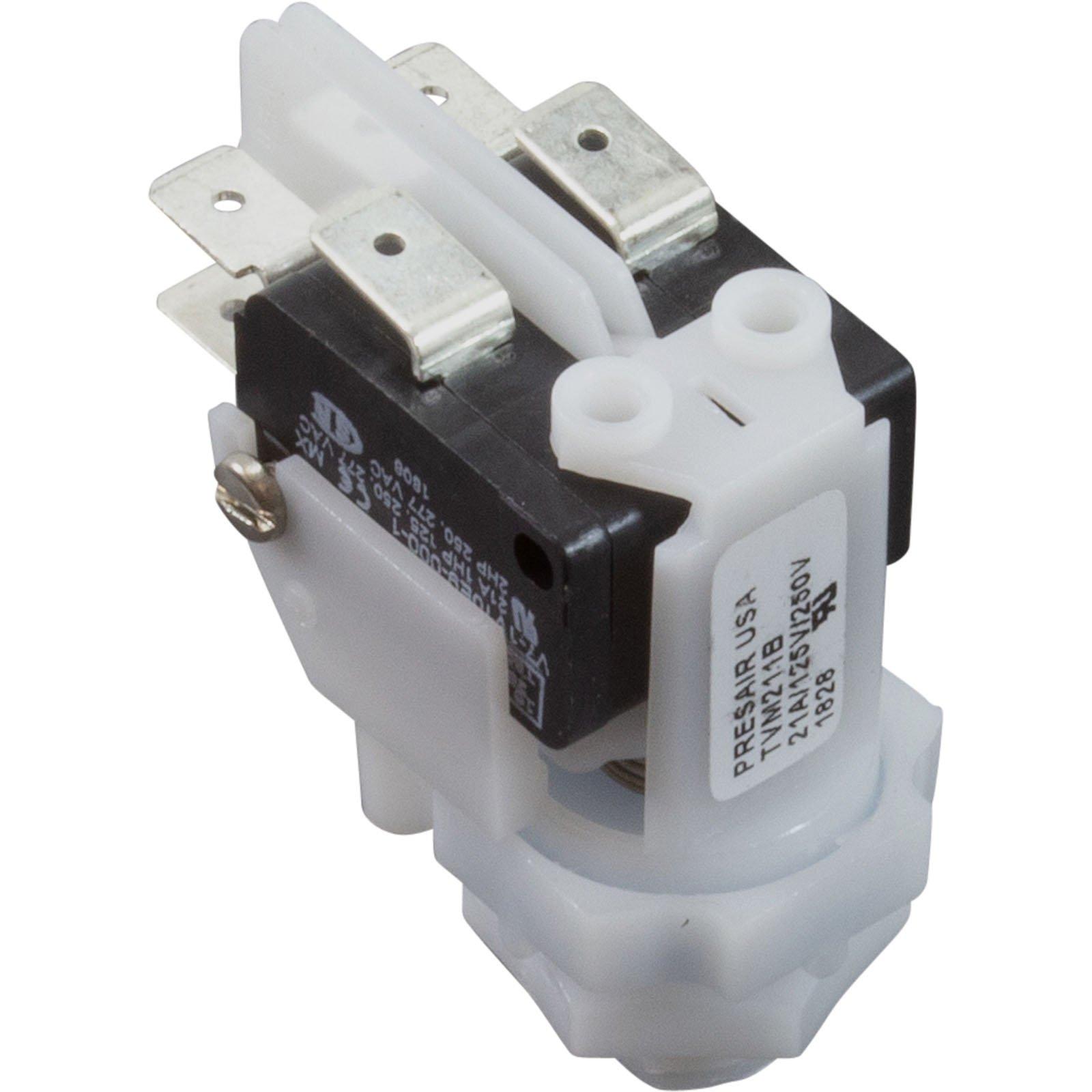 Senasys Air Switch, PresAir, DPDT, 9/16" Center Spout, 21A,Momentary