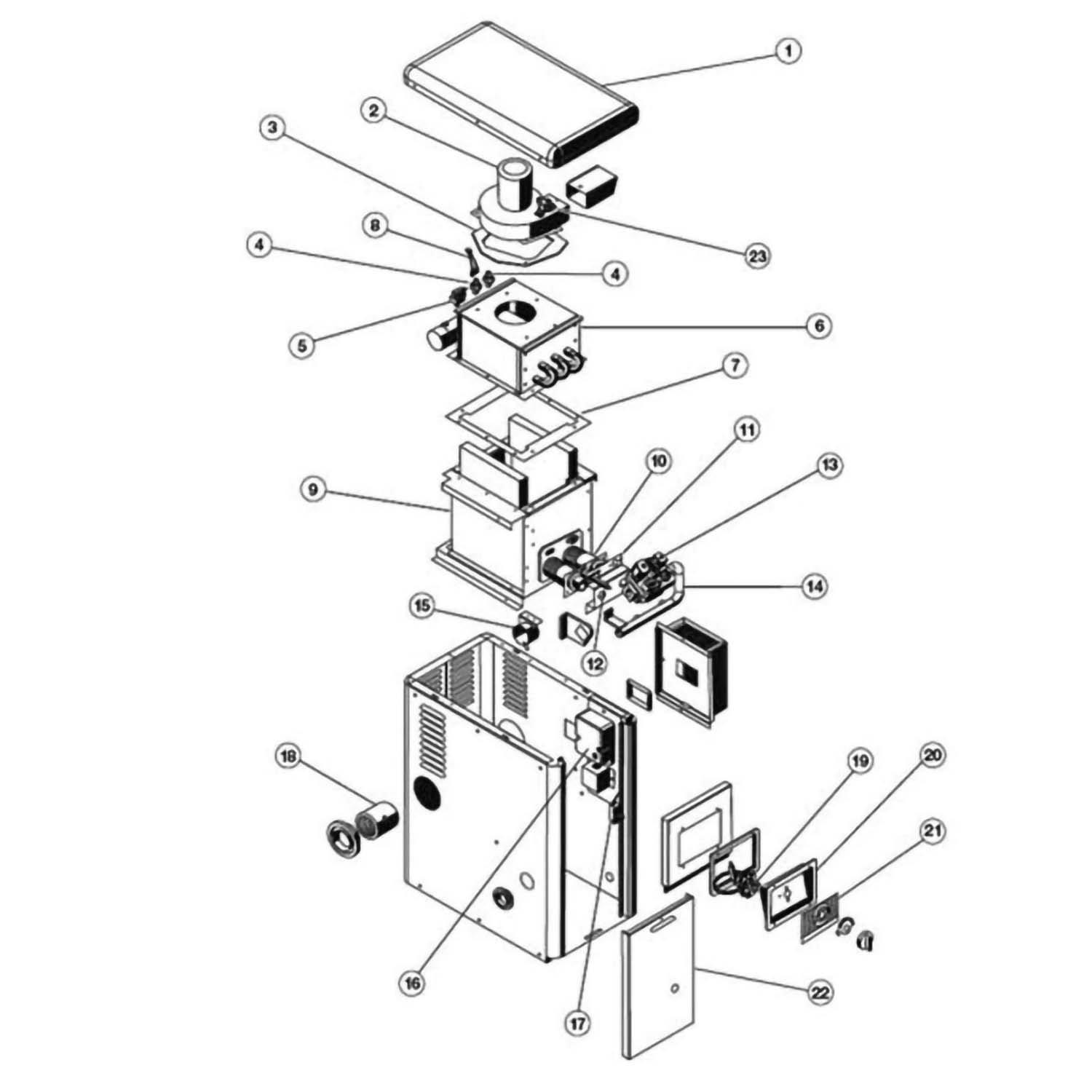 Hayward Heater H-Series H100ID1, H100IDP1 Replacement Parts