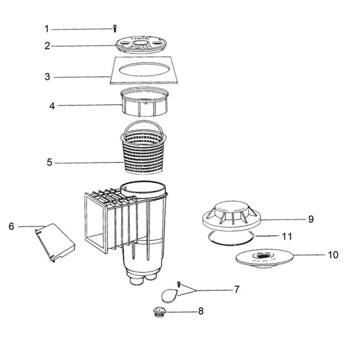 Jacuzzi Deckmate Gunite Pool Skimmer Parts