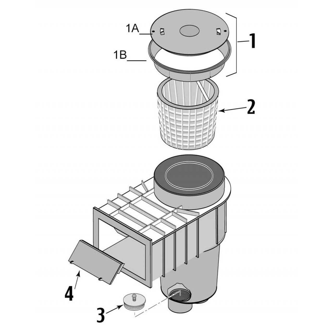 Sta-Rite U-3 Vinyl Liner Skimmer Parts