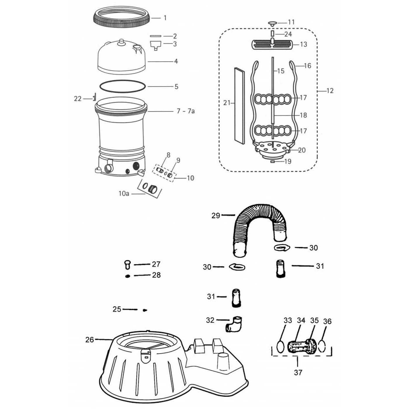 Jacuzzi Landslide LS40, LS55, LS70 Part List