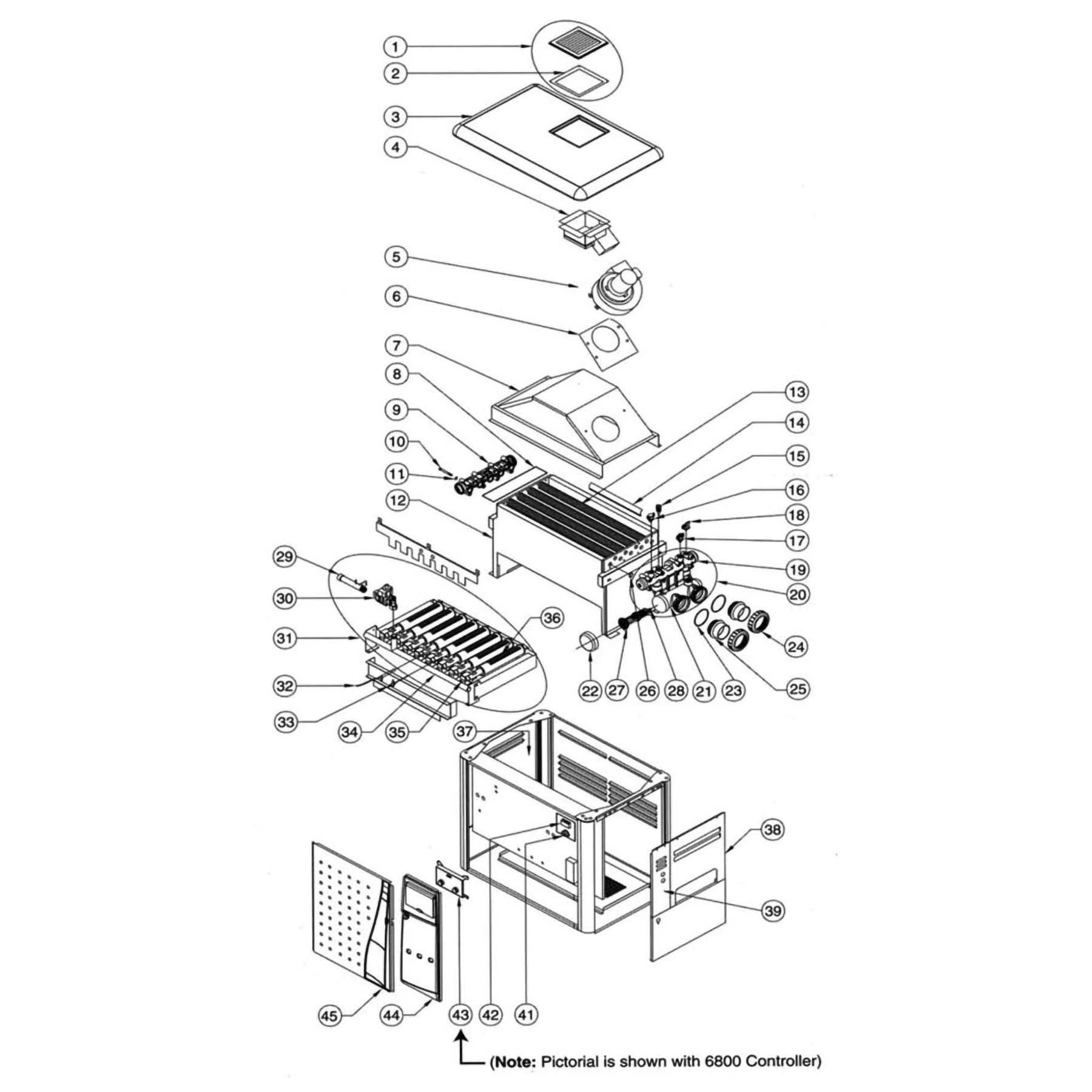 Pentair MiniMax NT STD: w/6800 Controller Pool Heater Parts