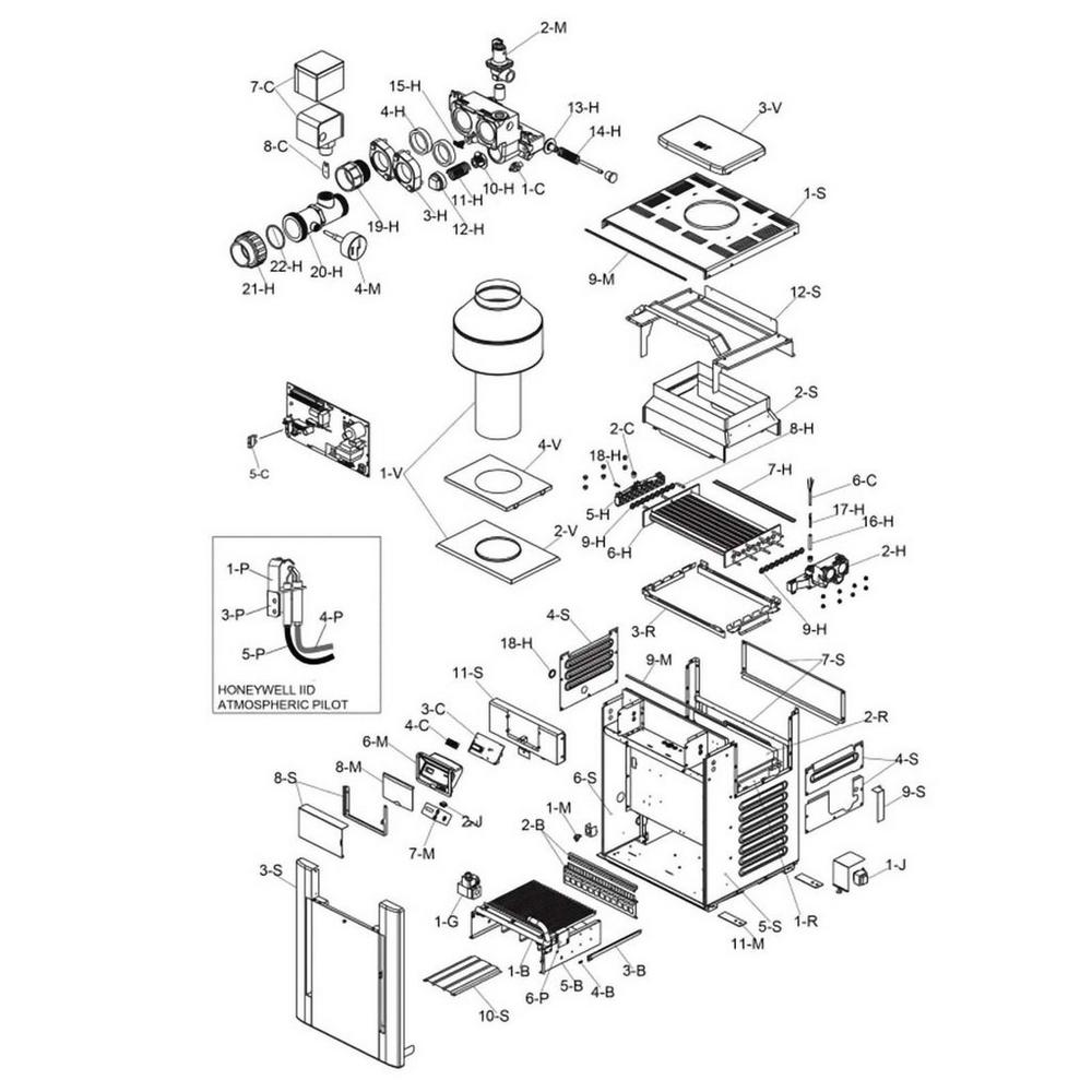 Raypak Heater 268-408 Professional Gas Commercial Heater Part Schematic