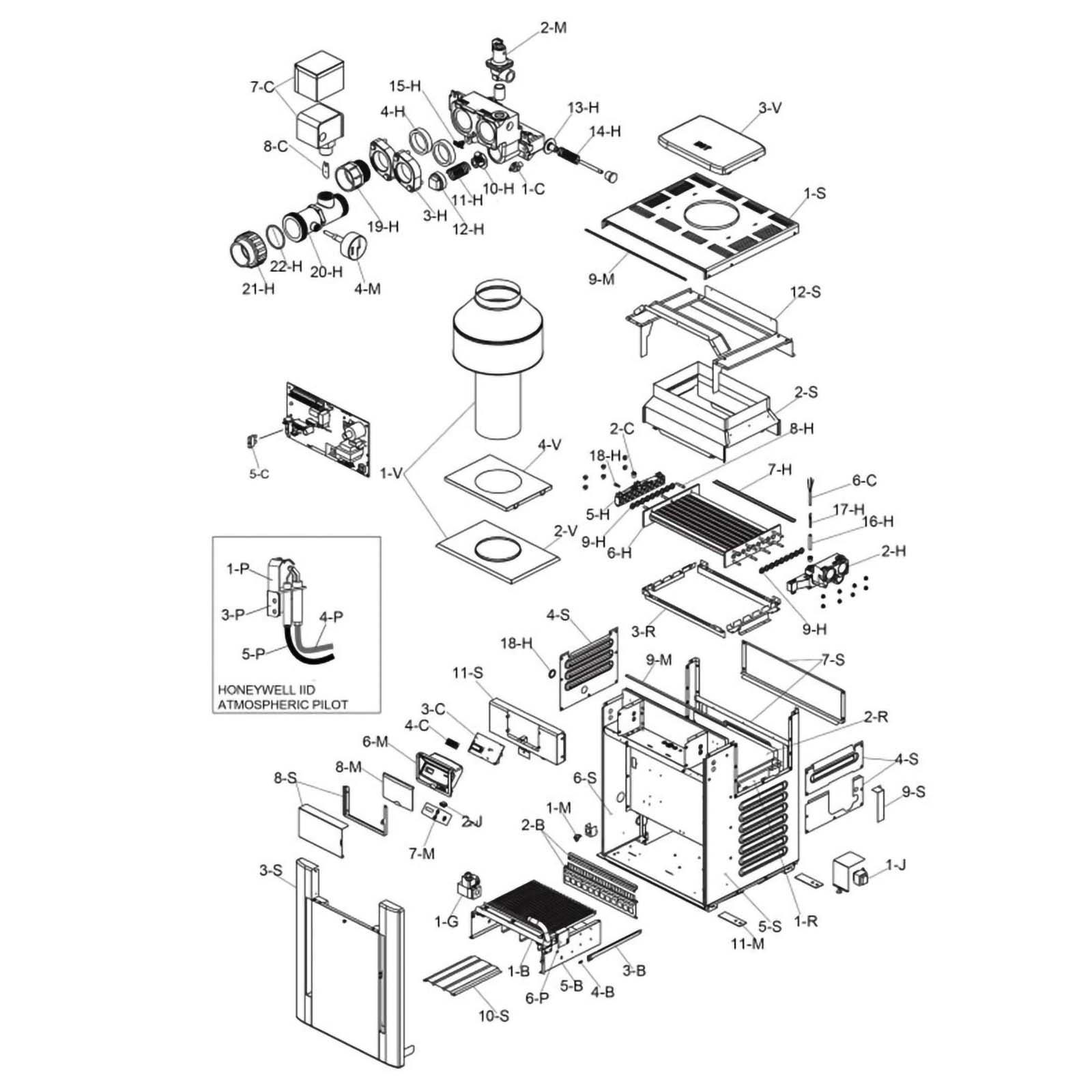 Raypak Heater 268-408 Professional Gas Commercial Heater Part Schematic