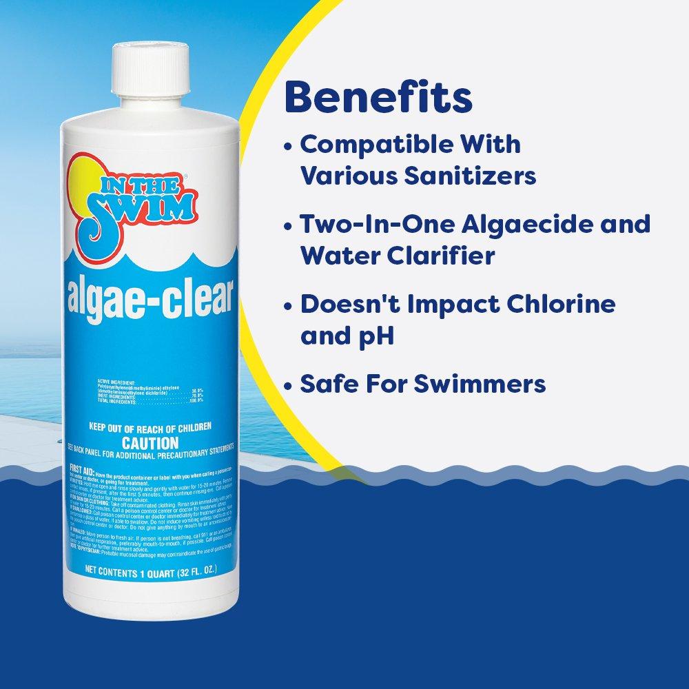 Algae-Clear Algaecide + Clarifier, 1 qt.