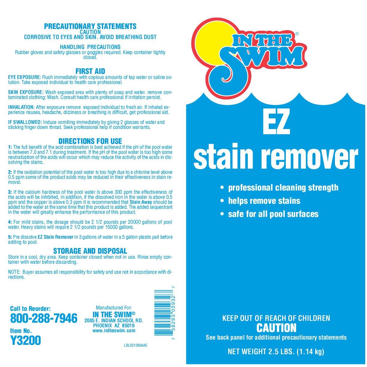 In The Swim  EZ Stain Remover for Pool Stains 2.5 lbs.