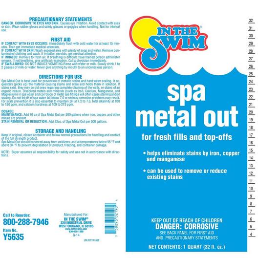 In The Swim  Spa Metal Out 1 qt.