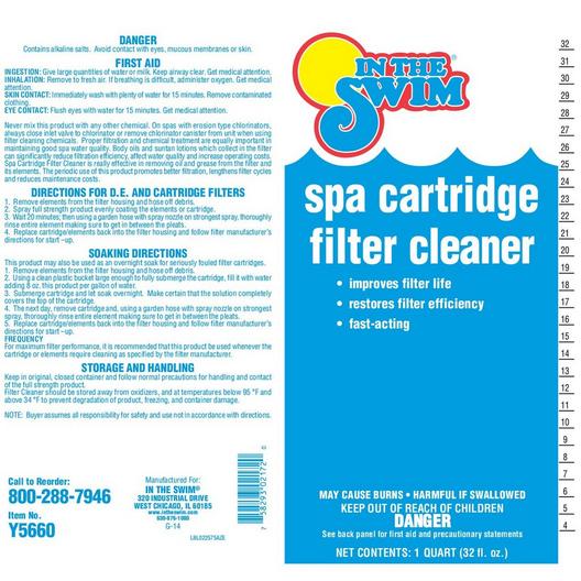In The Swim  Spa Cartridge Filter Cleaner