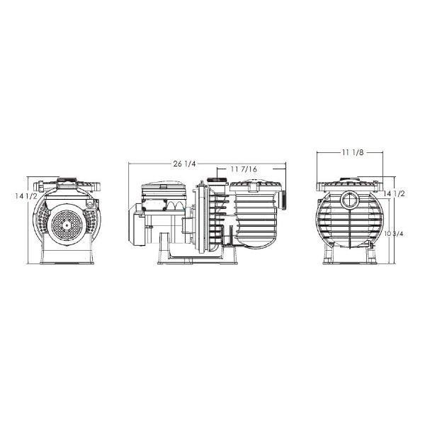 P6E6Y4H-209L IntelliPro 3HP Programmable Variable Speed Pool Pump 230V
