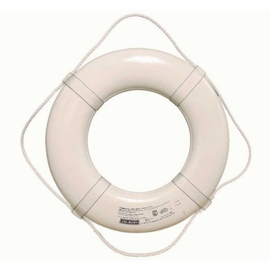 Cal-June  19 Inch USCG Life Ring  White