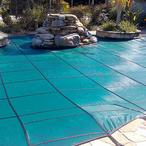GLI  Original Mesh 14 x 28 Rectangle Inground Pool Safety Cover Green 12 Yr Warranty