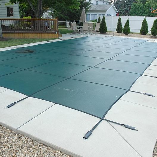 GLI  Original Mesh Safety Pool Cover 20x40 ft Rectangle with Center Step
