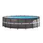 18' Round Metal Frame Pool with Sand Pump and Saltwater System