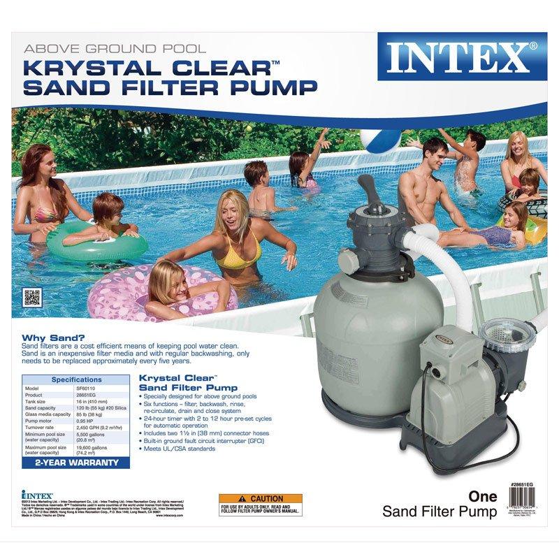 Krystal Clear™ Sand Filter Pump & Saltwater Pool Chlorine System - 15,000  Gal