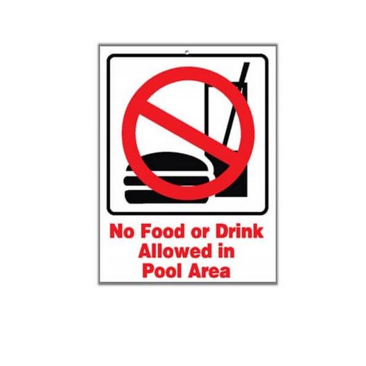 National Stock Sign  No Food or Beverage