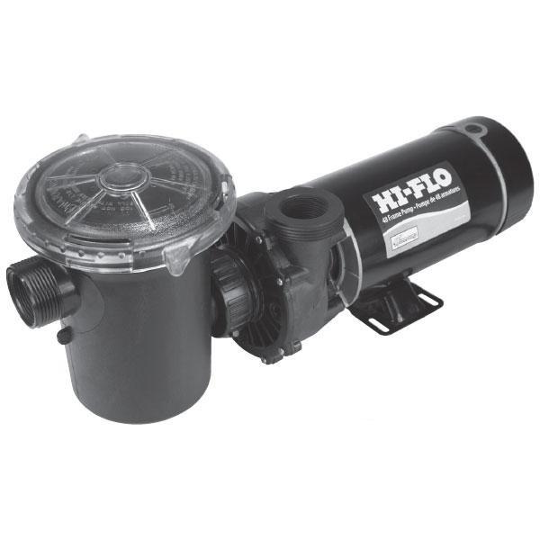 Waterway  Hi-Flo Side Discharge 48-Frame 2HP Dual-Speed Above Ground Pump 3 Twist-Lock Cord 115V