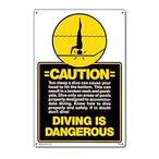 poolmaster  Caution  Diving Is Dangerous Sign