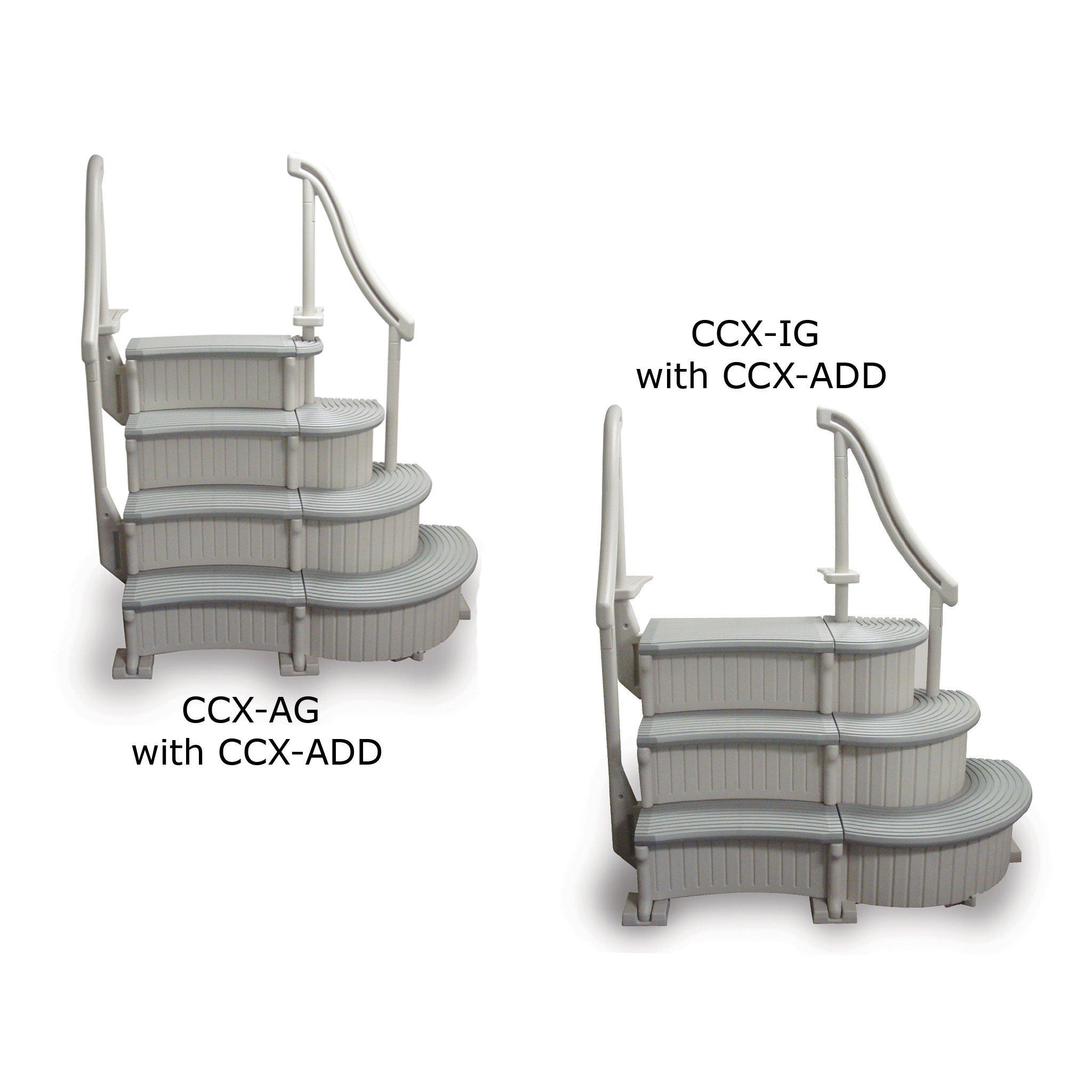 Confer Plastics  CCX-ADD Curve Corner Step Add-On for CCX-AG/IG Base Steps