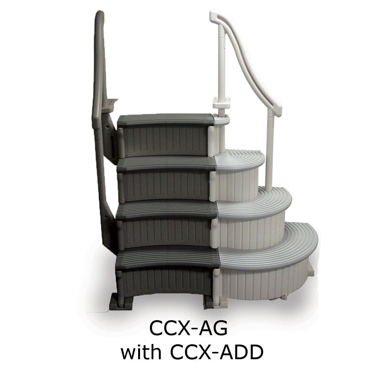 Confer Plastics  CCX-ADD Curve Corner Step Add-On for CCX-AG/IG Base Steps