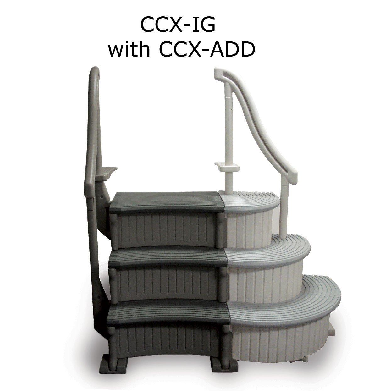 Confer Plastics  CCX-ADD Curve Corner Step Add-On for CCX-AG/IG Base Steps