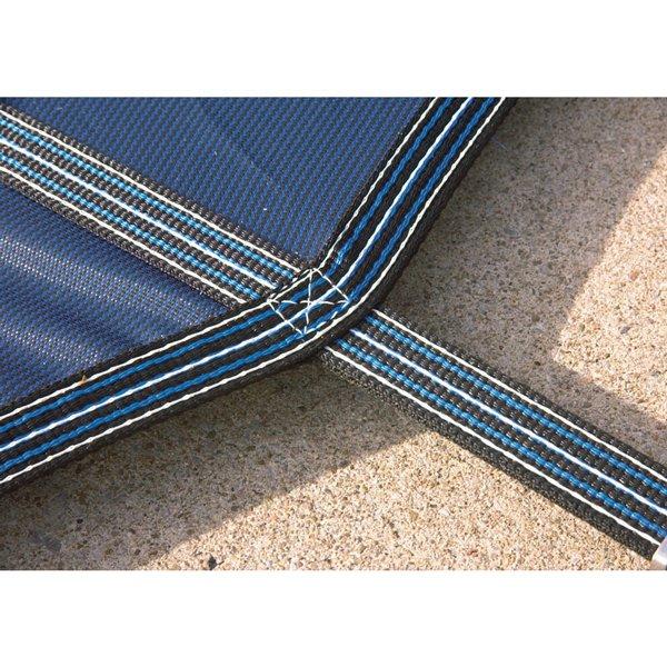 Hinspergers  Aqua Master 16 x 32 Blue Solid Safety Cover  Rectangle with Center Step