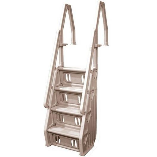 Vinyl Works Of Canada  Deluxe 24 In Taupe Above Ground Pool Ladder for Decks