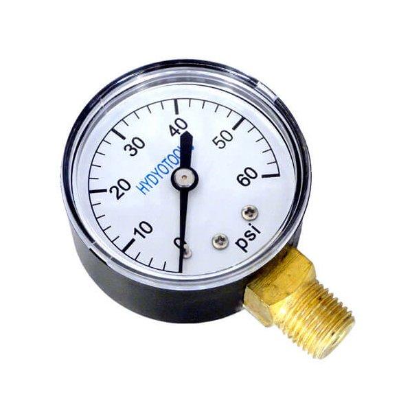 Swimline  Pressure Gauge  2 in  0-60 psi 1/4 in Bottom Mount  Plastic Case