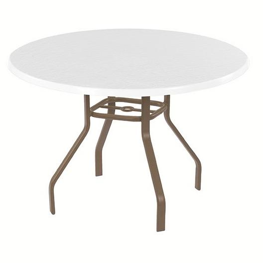 Windward Design Group  36 in Round Dining Table  White Top Custom Color Frame
