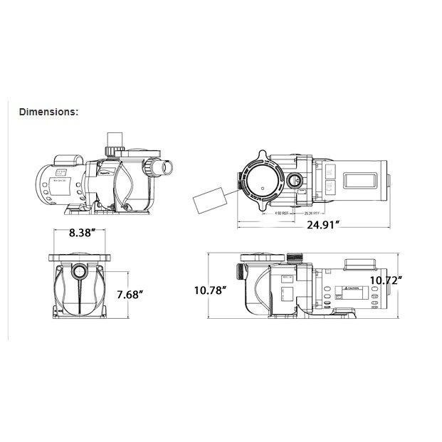 Pro Grade - SuperFlo 340037 Standard Efficiency 3/4HP Single Speed Pool Pump 115V/230V - Premium Warranty
