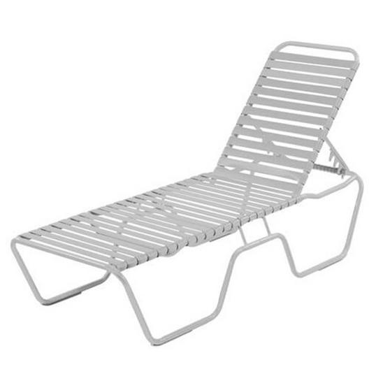 Stackable Chaise Lounge  White