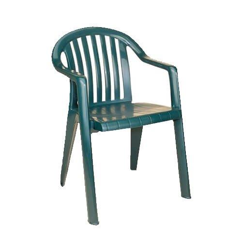 Miami Lowback Resin Chair, Amazon Green