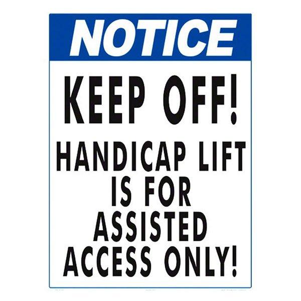 National Stock Sign  Pool Lift Warning Sign