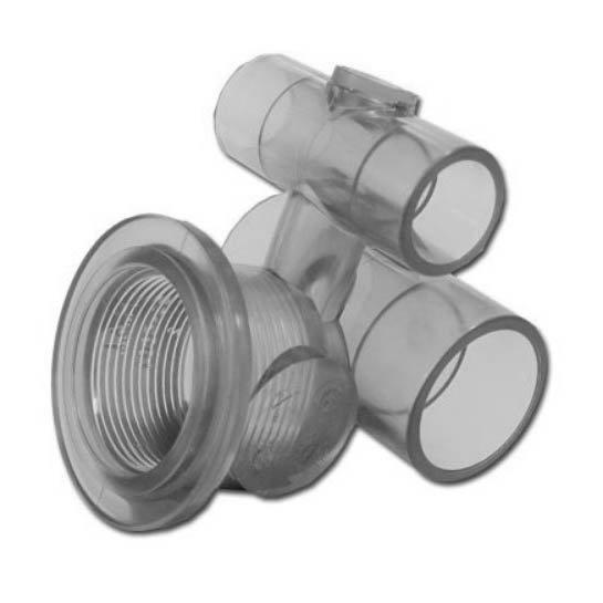 Hydro Air Slimline Stacked Jet Body, 1 x 1/2 Water/Air, 10-5601