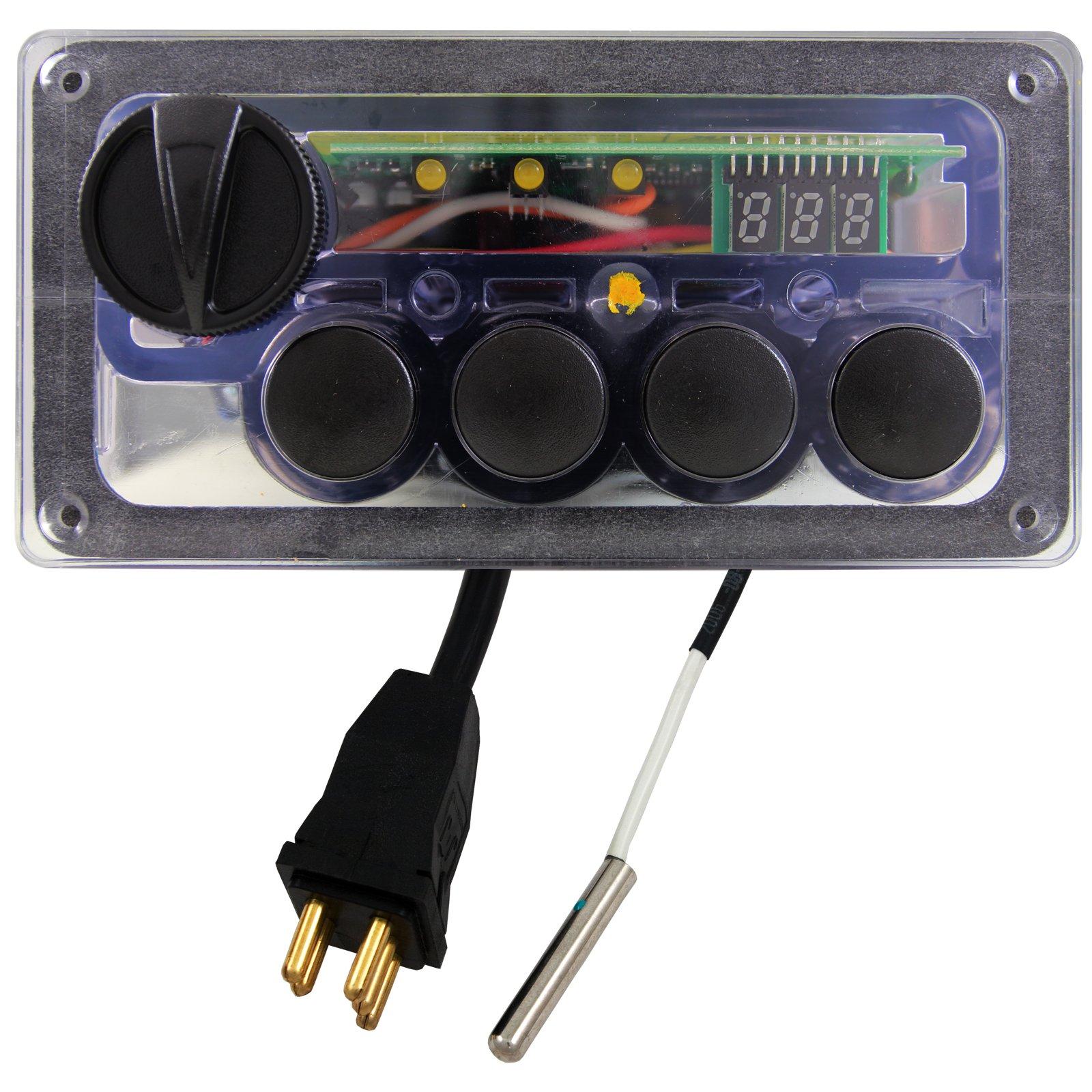 Tecmark  Topside Control Panel 4 button 240v 10 foot cable w thermostat temperature probe and temperature display