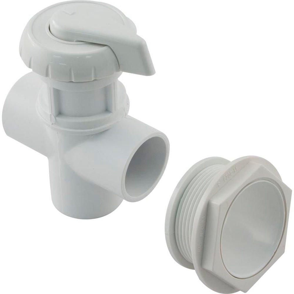 Waterway  Diverter Valve Hydroflow 2-port 1 inch Socket (2-1/16 inch hole required) White