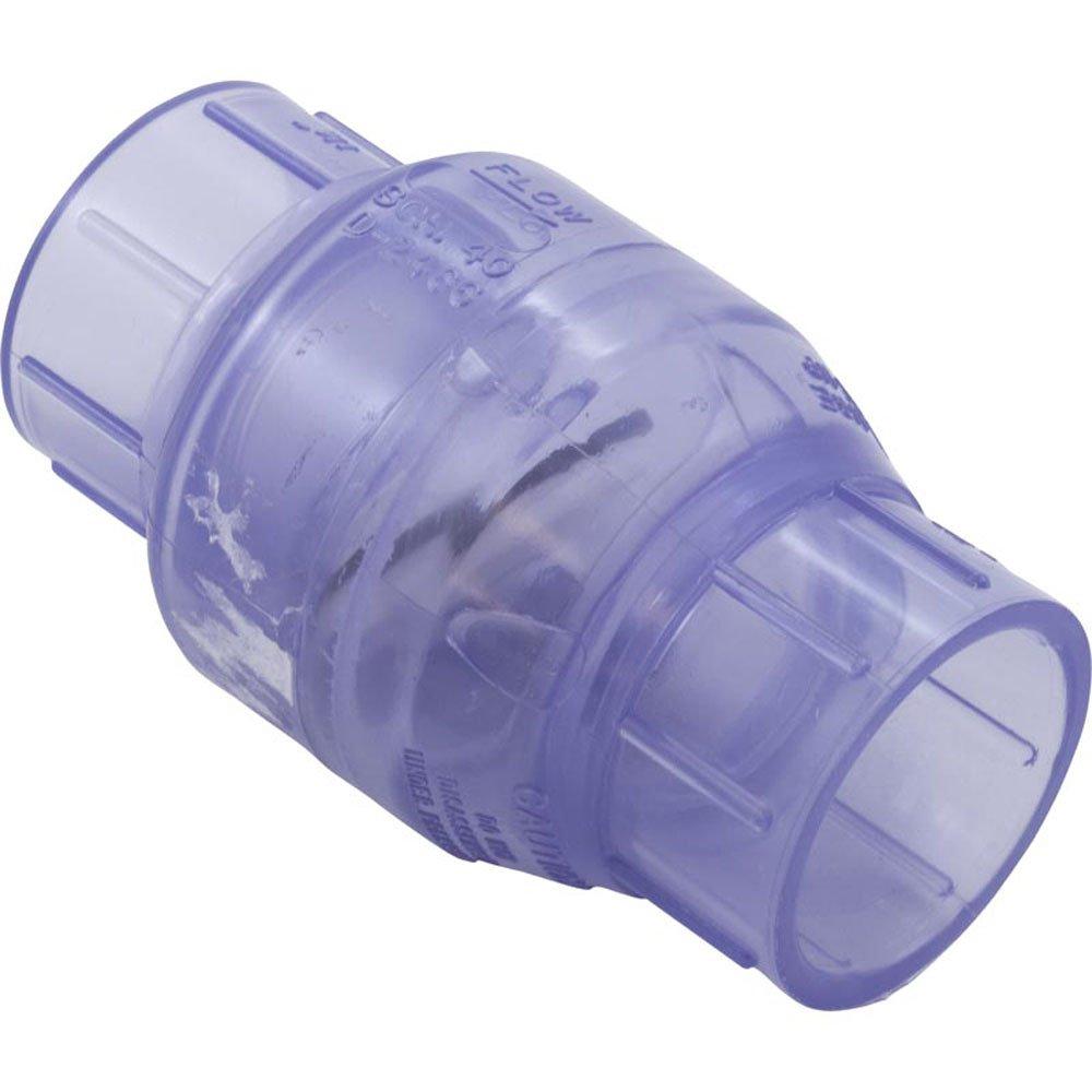 Inline Check Valve, 1-1/2in Slip Socket, PVC, 0821-15