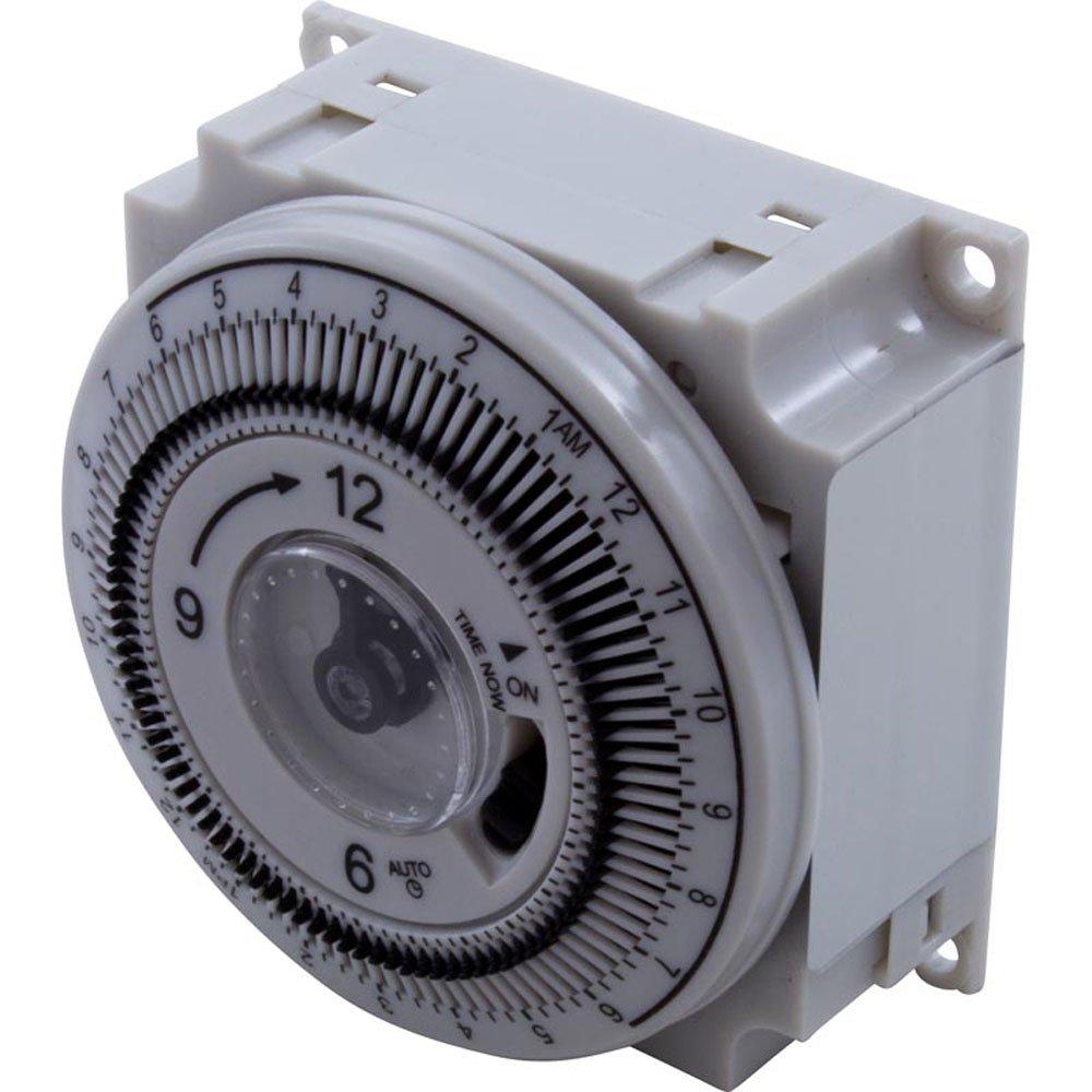 Grasslin 24 hr Spa Time Clock, SPDT 240V w/ Override, Panel Mount