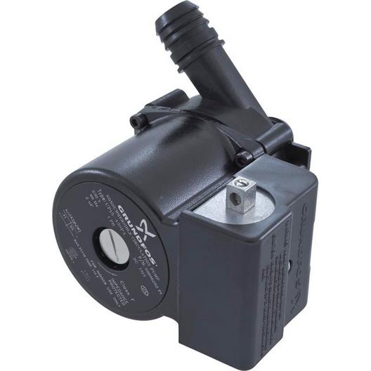 Spa Components  Low Flow Circulation Pump Grundfos 240v 1speed 1/15hp 0.35a 570GPH 1 inch Ribbe Barb Suction  Discharge No Cord