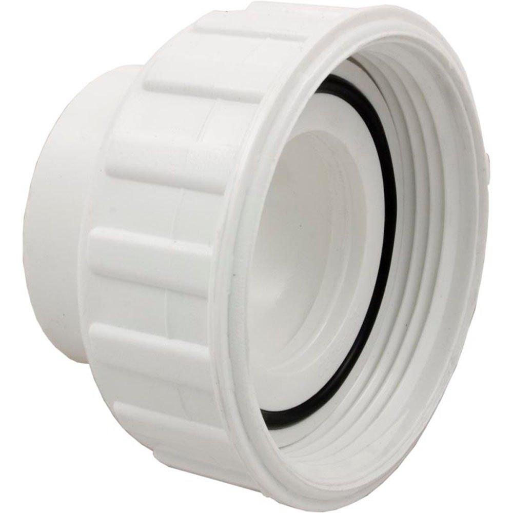 Pump Union Assembly, 2 inch Female B Thread (3 inch OD) x 1-1/2 inch Socket, w/ o-ring