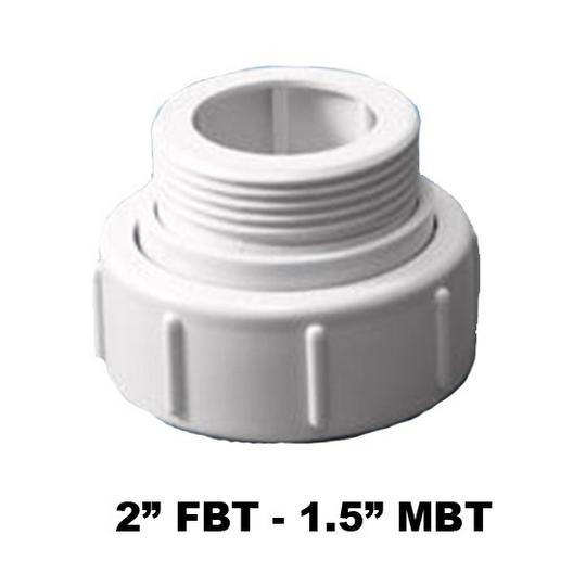 Waterway  Pump Union Assembly 2 inch Female B Thread (3 inch OD x 1-1/2 inch Male B Thread (2-1/2 inch OD) w o-ring