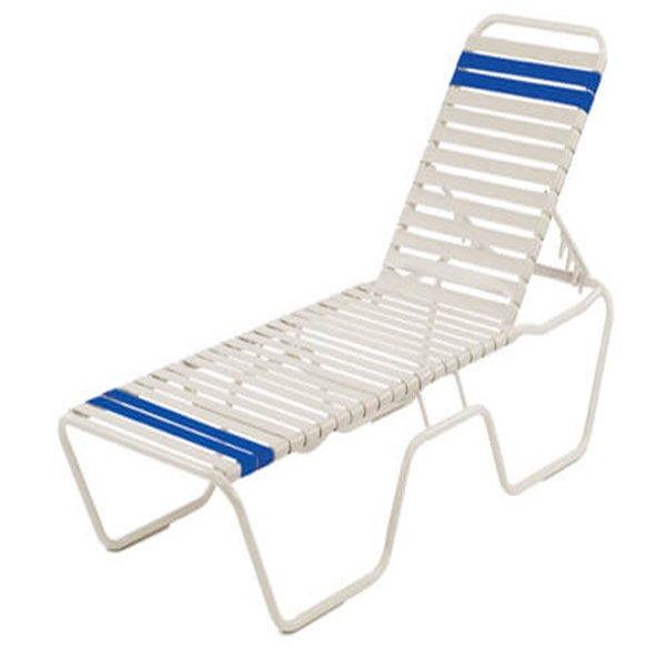 Commercial Vinyl Strap Chaise Lounge In The Swim