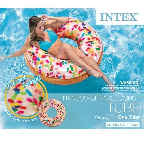Rainbow Sprinkle Donut Tube Pool Float