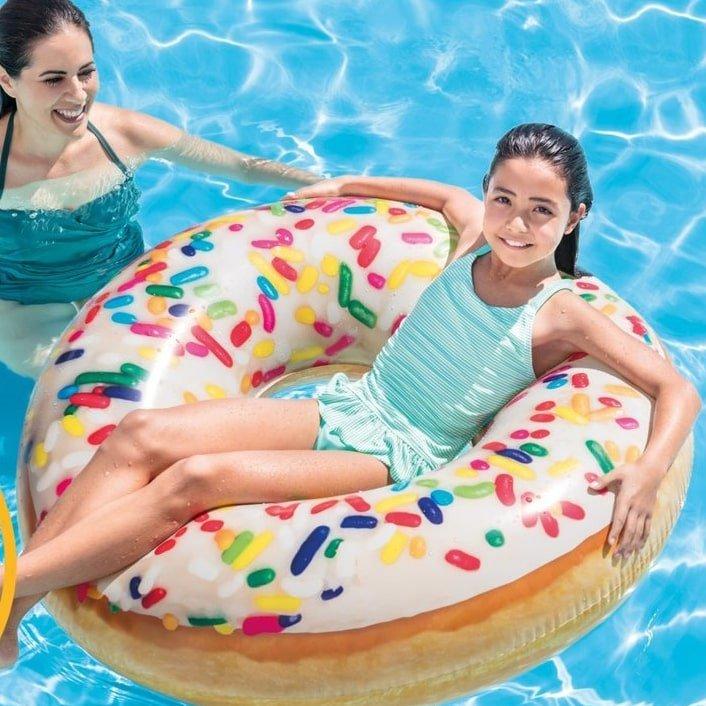 Rainbow Sprinkle Donut Tube Pool Float