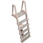 Confer Plastics  6000X Adjustable Heavy Duty Above Ground Pool Ladder for Decks Warm Grey