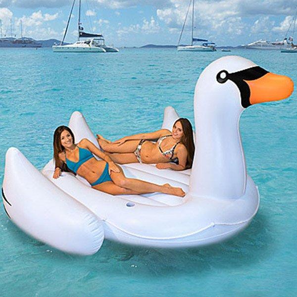 big inflatable swan