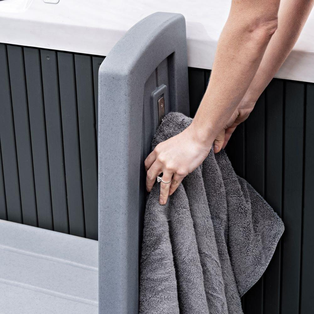 Step2  Hot Tub Storage Steps with Handrails (Gray)