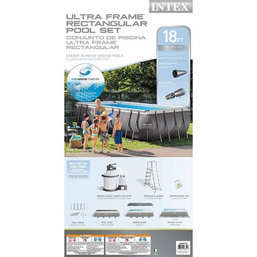 Intex  Ultra Frame 9 x 18 Rectangle Metal Frame Above Ground Pool Package